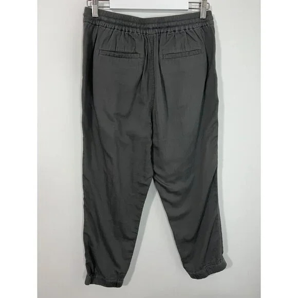 Point Sur by J. Crew Gray Jogger 100% Cotton Elastic Waist Lounge Pants Size 8 - Picture 3 of 11